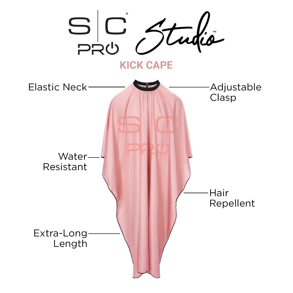 Studio Kick Cover Extra-Long Cutting Cape in Dusty Rose - Image 5