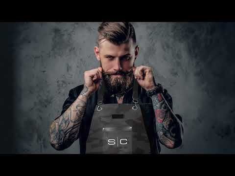 Waterproof Barber/Stylist Cape with Adjustable Closure in Black Camo Design - Image 7