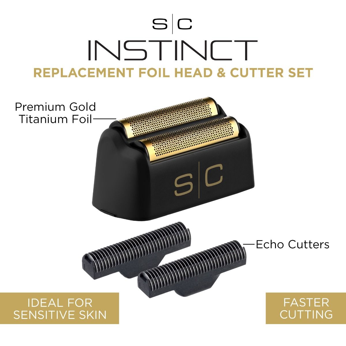 Gold Titanium Foil and Echo Cutters for the Instinct Foil Shaver - Image 4