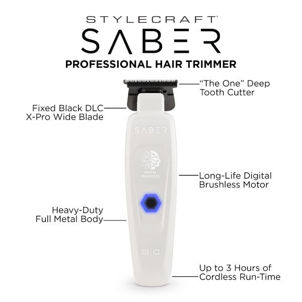 Saber Professional Hair Trimmer with Digital Brushless Motor - Image 6