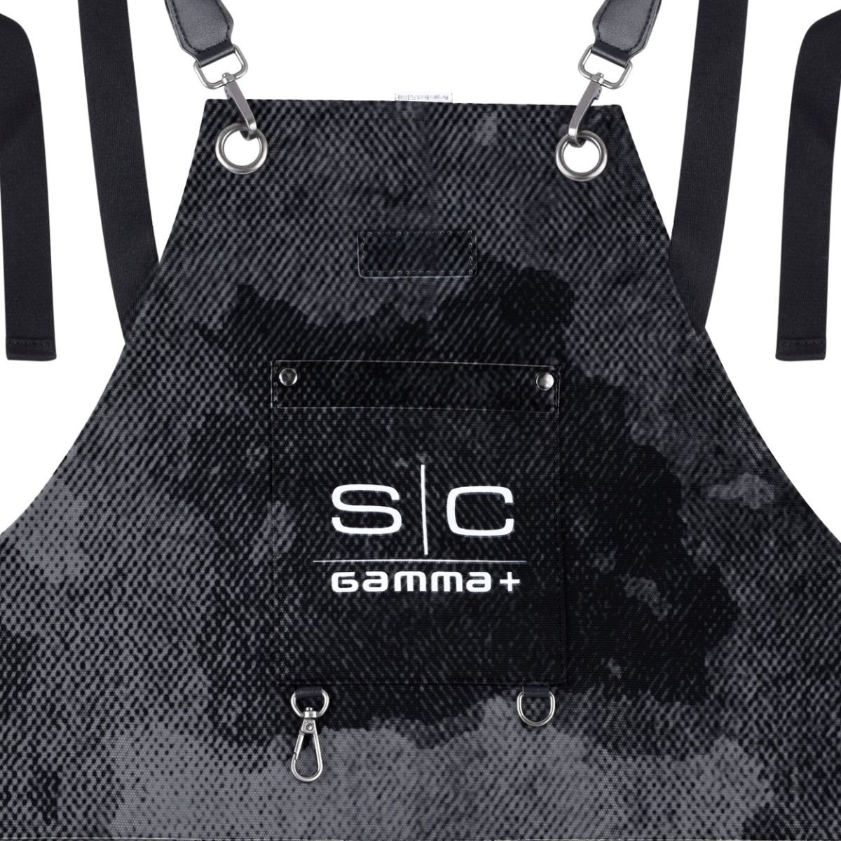 Waterproof Barber/Salon Apron with Crossback Strap in Black Camo Design - Image 4
