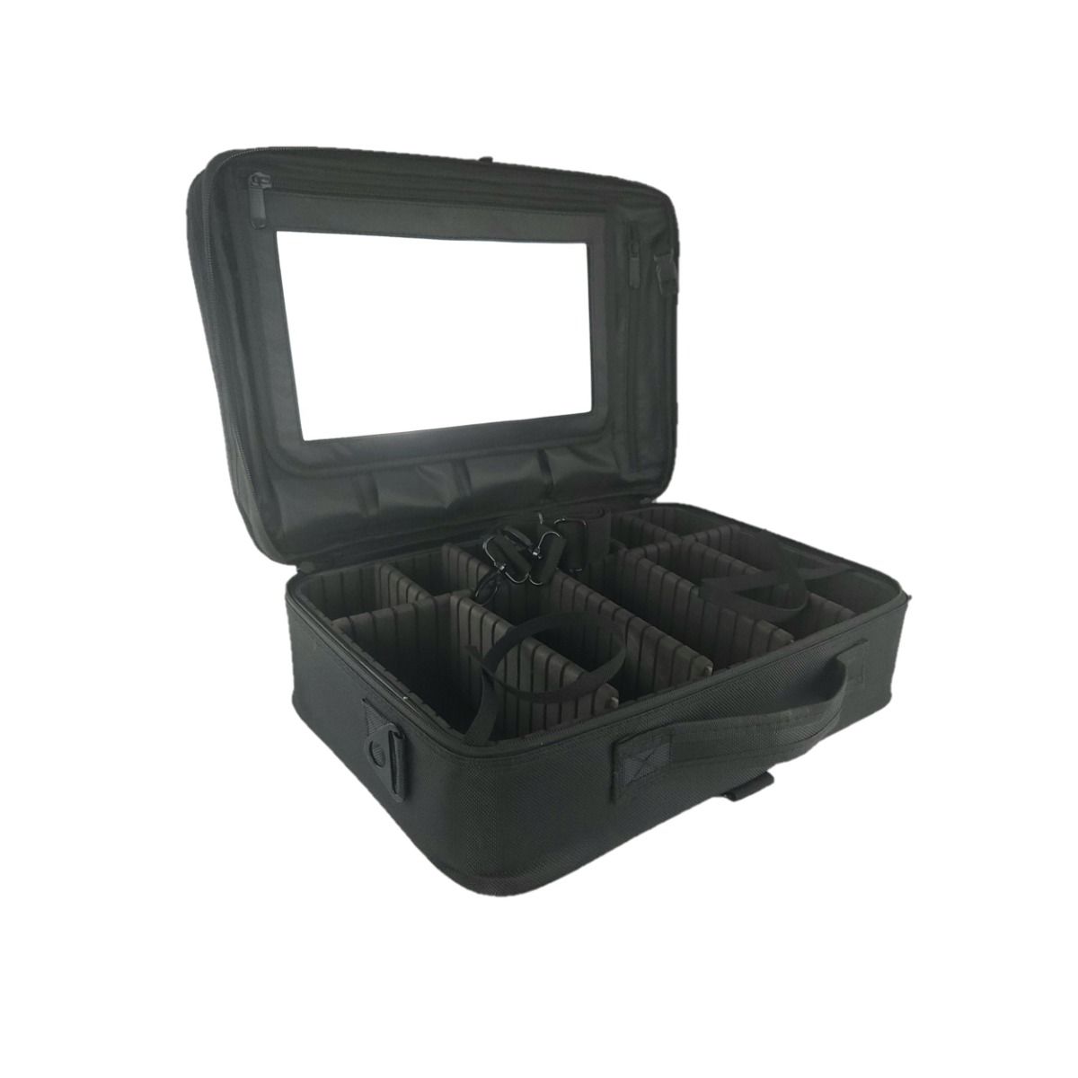 On The Go Barber/Stylist Lightweight Water Resistant Travel Case with Mirror