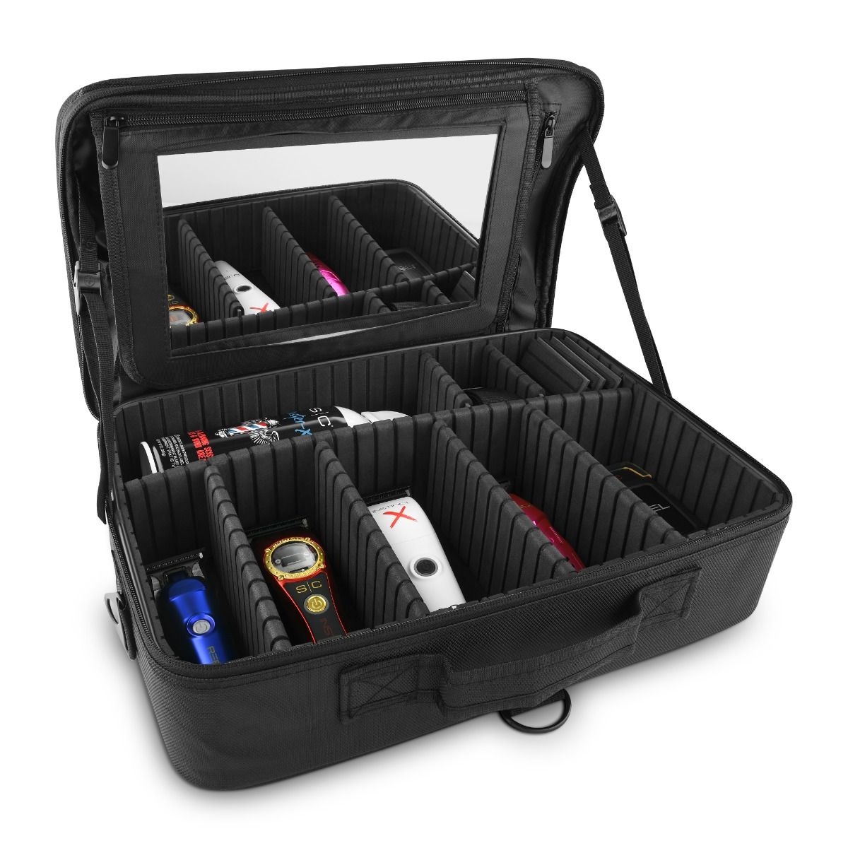 On The Go Barber/Stylist Lightweight Water Resistant Travel Case with Mirror - Image 8
