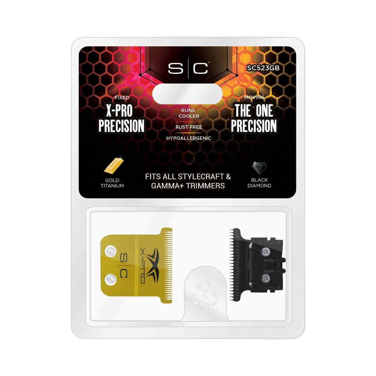 X-Pro Gold Titanium Trimmer Blade and "The One" Black DLC Deep Tooth Cutter - Image 3