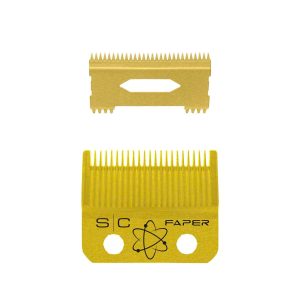 Gold Titanium Faper Clipper Blade and Slim Deep Tooth Cutter