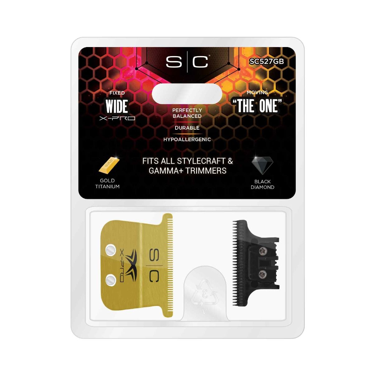 X-Pro Gold Titanium Wide Trimmer Blade and "The One" Black DLC Cutter - Image 4