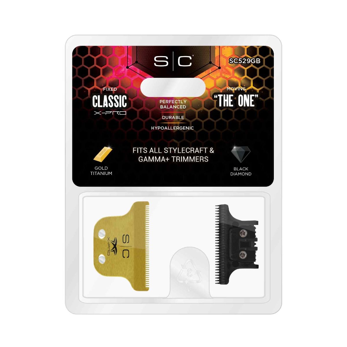 X-Pro Gold Titanium Trimmer Blade and "The One" Black DLC Cutter - Image 5