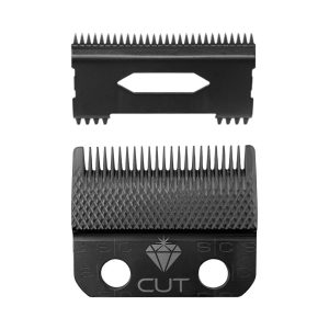 Diamond Cut Black DLC Clipper Blade and Shallow Tooth 2.0 Cutter