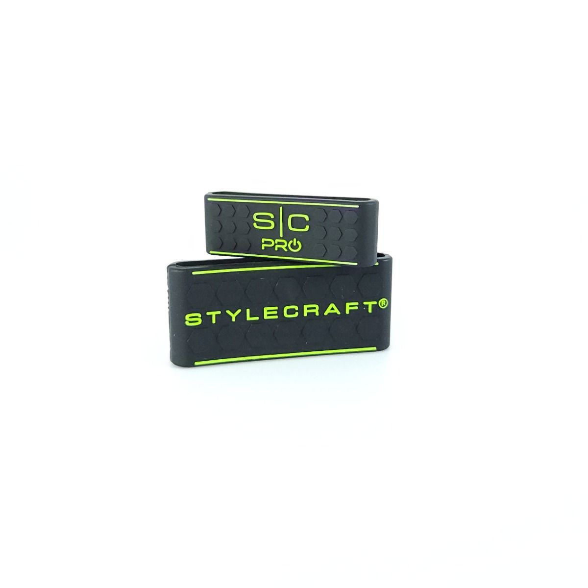 Pro Barber Hair Clipper and Trimmer Grip Band Set of 2 in Black|Green - Image 3