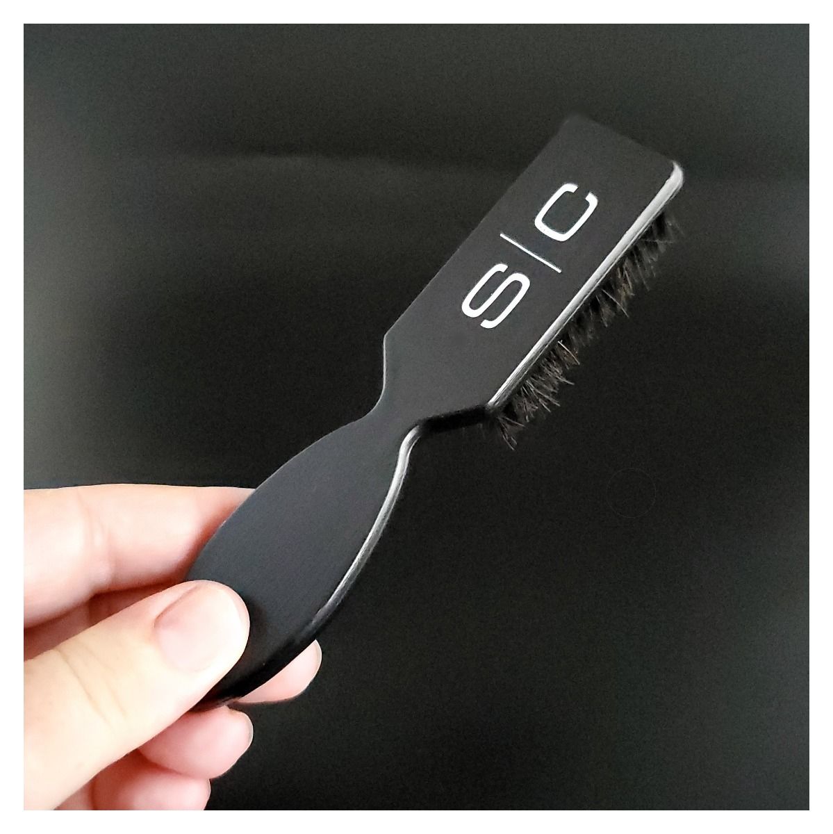 Fade and Cleaning Hair Brush with Natural Bristles and Wood Handle - Image 5