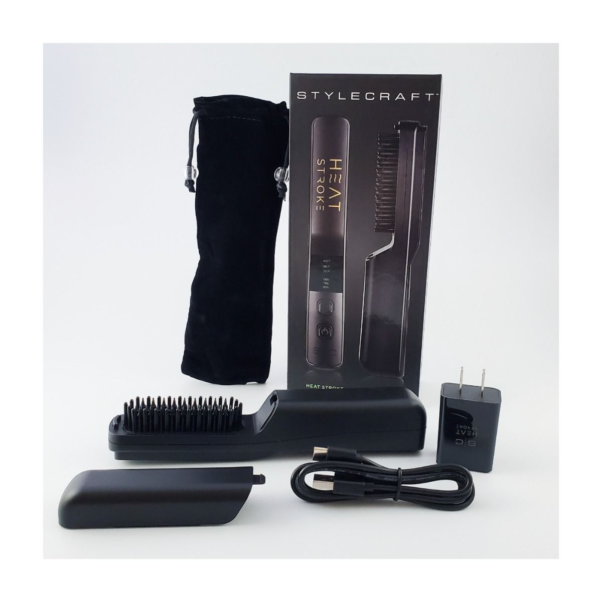 Heat Stroke Professional Beard & Hair Styling Cordless Hot Brush - Image 4
