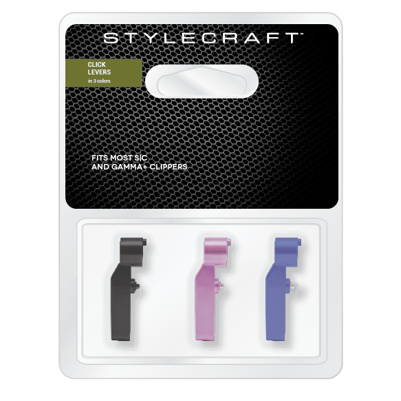 Replacement Clipper Click Lever 3 Pack - Metallic Pink, Metallic Blue, Matte Black - Image 3