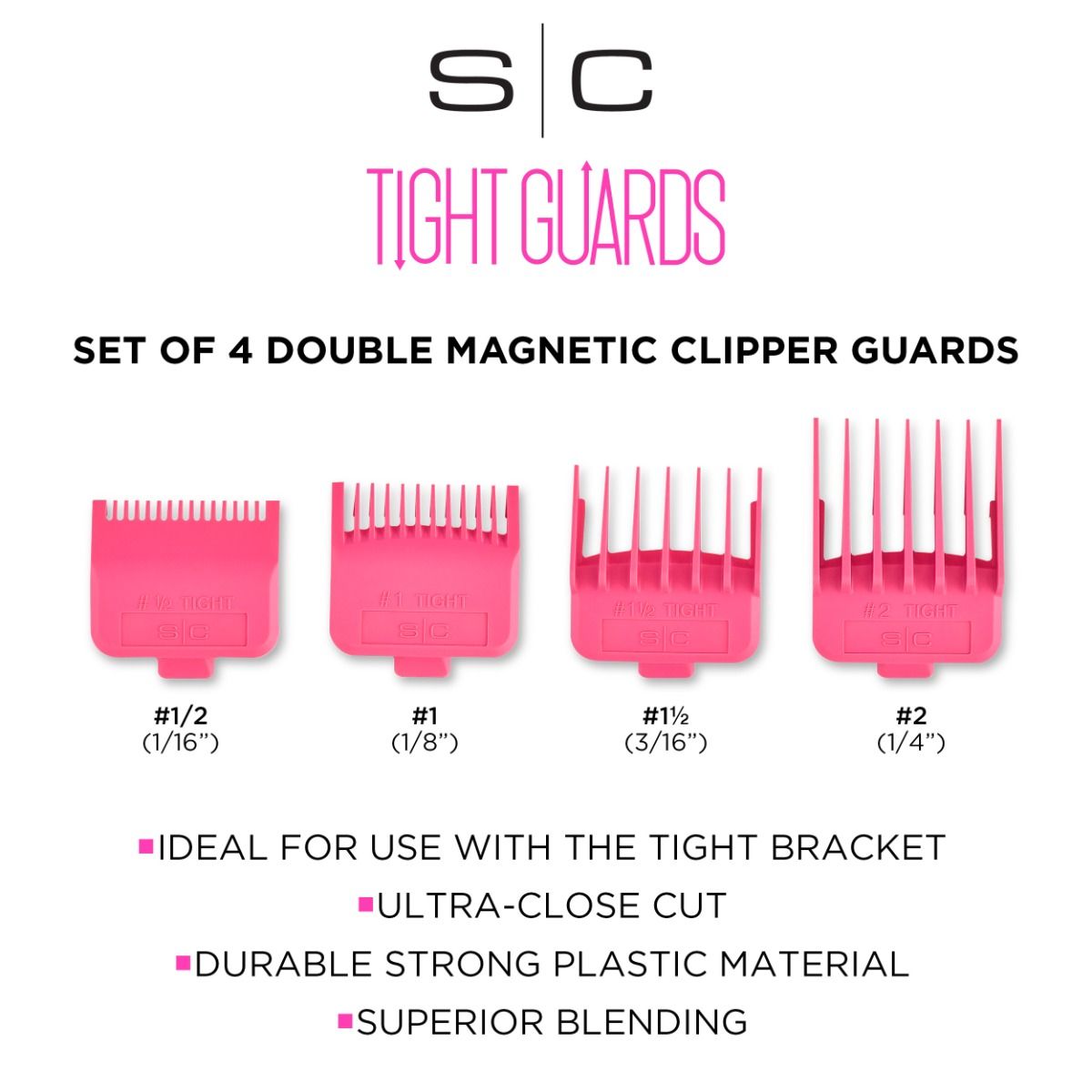 Tight Guards - Barber Hairstylist Dub Neodymium Plastic, 4 Assorted Sizes - Image 9