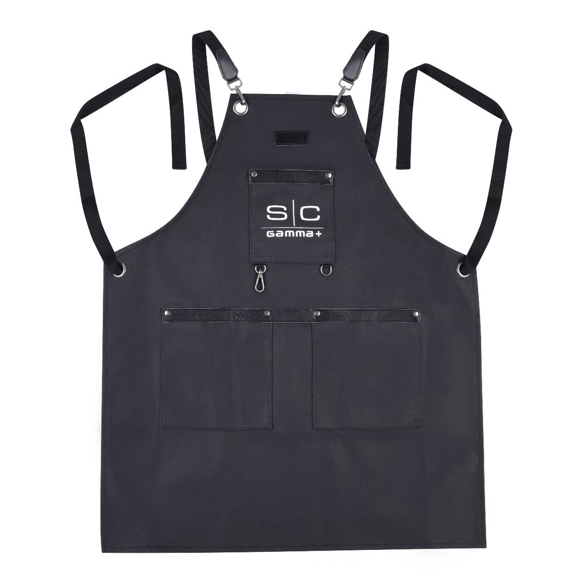 Waterproof Barber/Salon Apron with Crossback Strap in Black Design - Image 2
