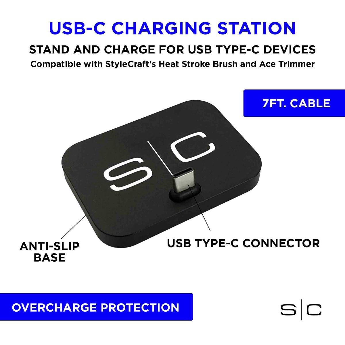 USB-C Portable Charging Dock Stand for Hair Clippers, Trimmers, Shavers, and Type-C Phone Ports - Image 9