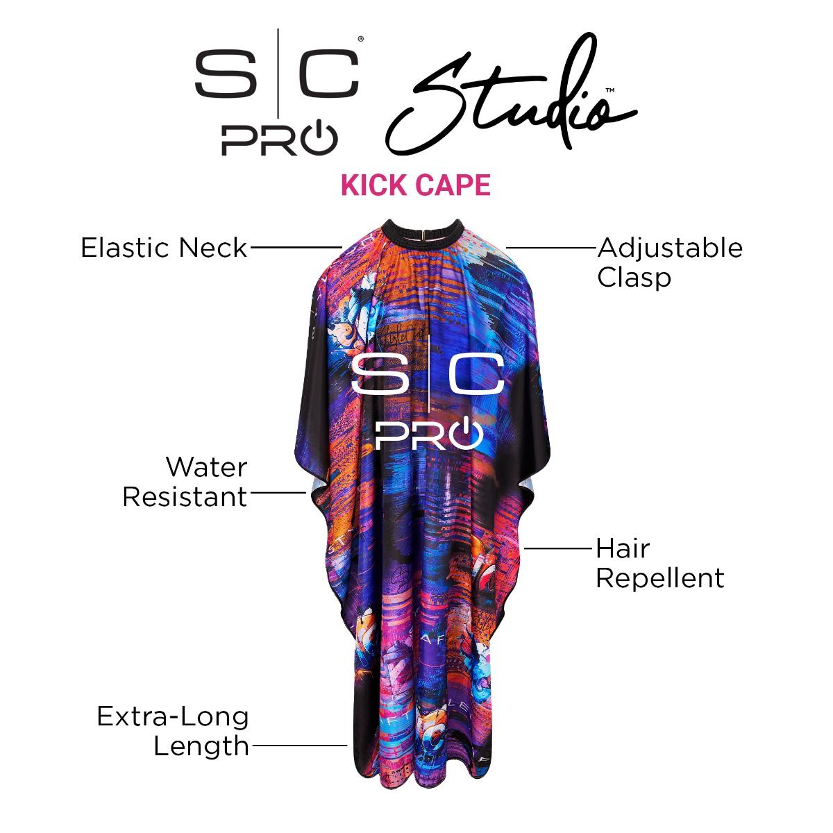 Studio Kick Cover Extra-Long Cutting Cape Wildstyle - Image 5